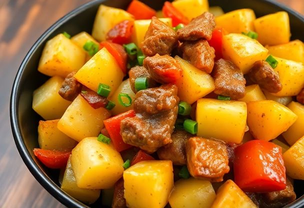 Aardappelen met Groente- en Vleesmix