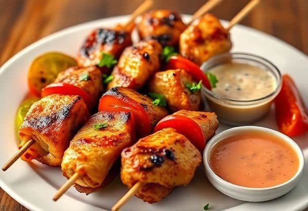 Airfryer Kip en Paprika Spiesjes