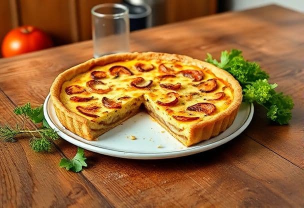 Authentieke Uien Quiche met Gruyère