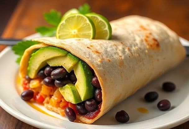 Avocado en Bonen Burrito