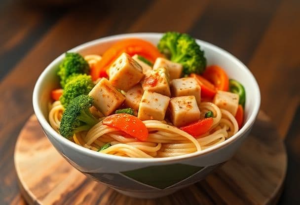 Bami met Gemarineerde Tofu