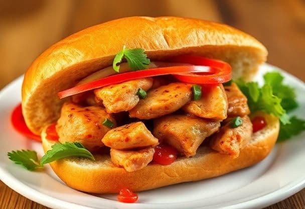 Bánh Mì met Aziatische Kip