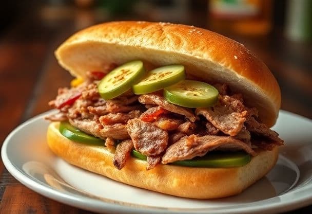 Bánh Mì met Varkensvlees en Pickles