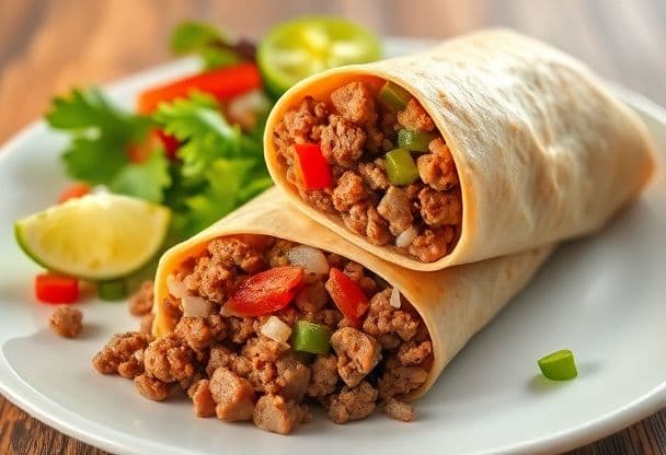 Burrito met Gehakt en Paprika