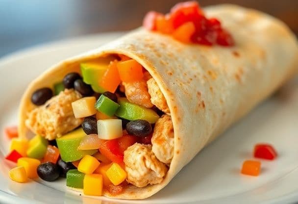 Burrito met Kip en Groenten