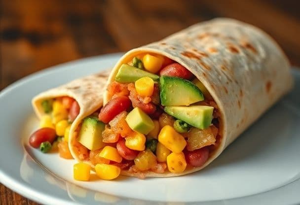 Burrito met Vegetarische Bonenmix