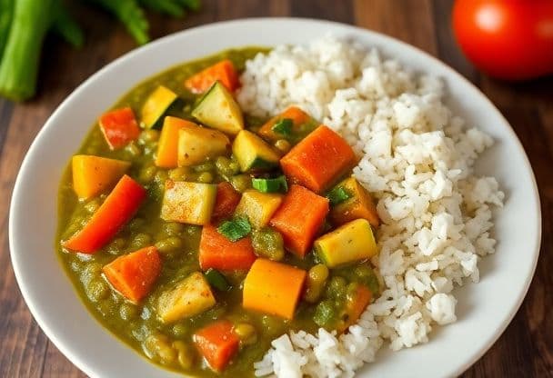 Groene Linzen Dahl met Groenten