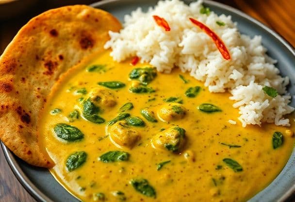 Curry Dahl met Spinazie