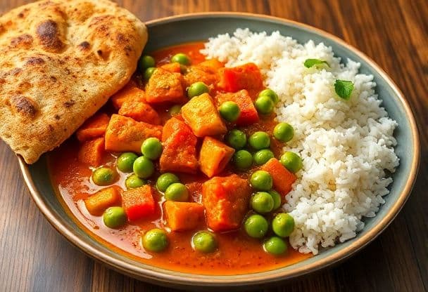 Doperwten en Groentecurry