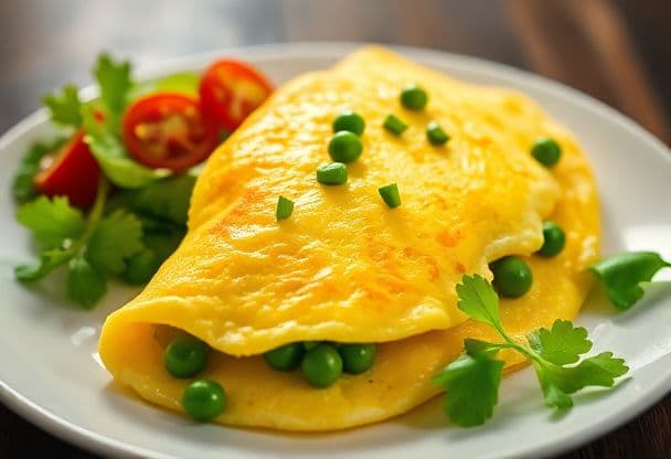 Doperwten en Kruidige Omelet