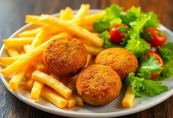 Friet met Vegetarische Kroketten