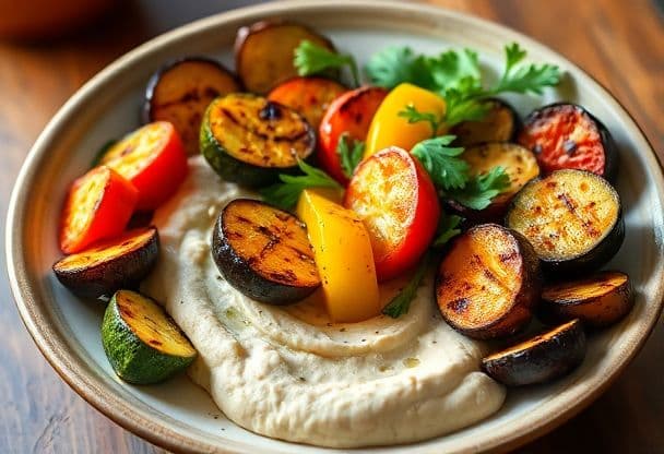 Gegrilde Groenten en Hummus Bowl