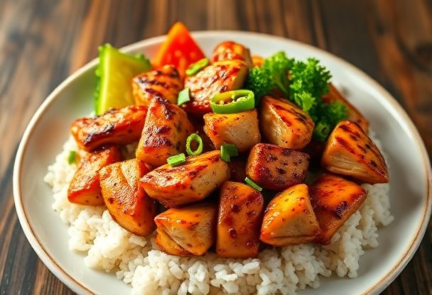 Gegrilde Koreaanse Kip Bowl