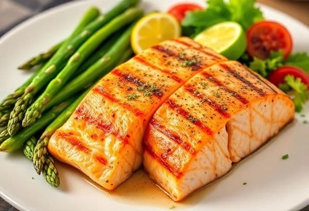 Gegrilde Zalm met Asperges