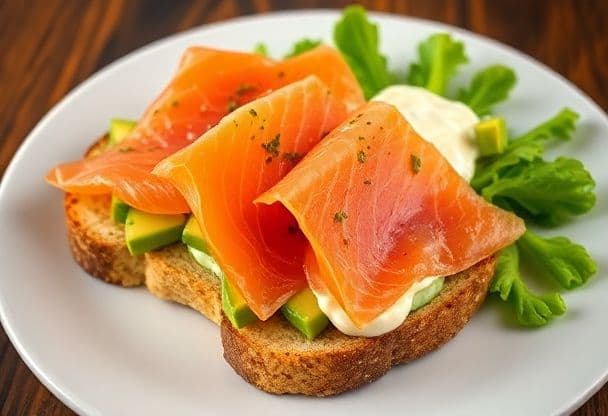 Gerookte Zalm en Avocado Tosti