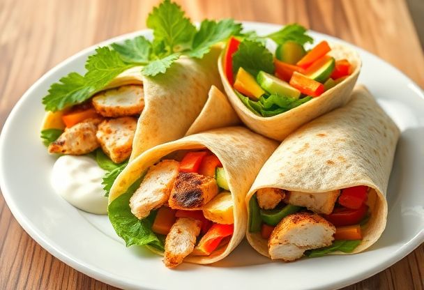 Gezonde Wraps met Kip en Groenten