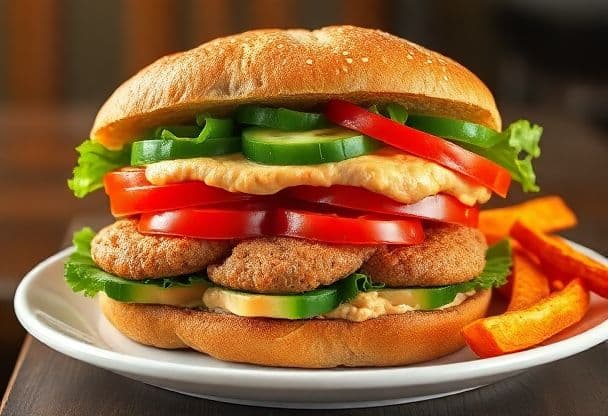 Gigantische Sandwiches met Hummus en Groenten
