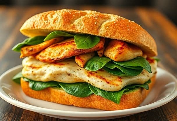 Gigantische Sandwiches met Kip en Pesto