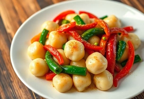 Gnocchi met Roerbakgroenten en Sojasaus