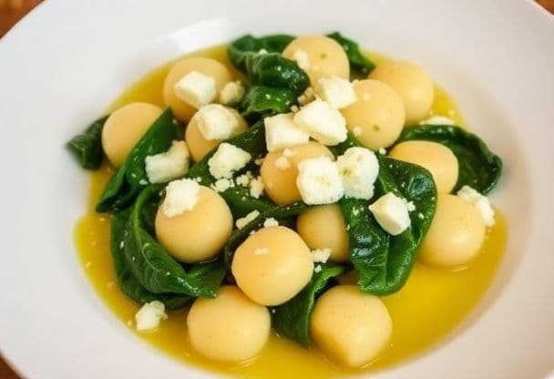 Gnocchi met Spinazie en Feta