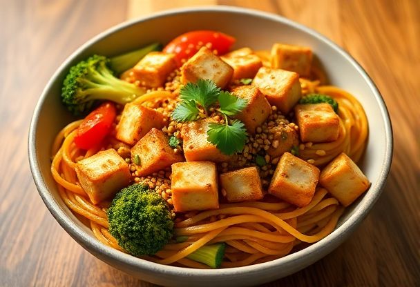 Gochujang Noodles met Tofu