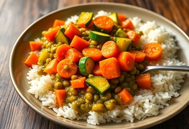 Groene Linzen Dahl met Groenten