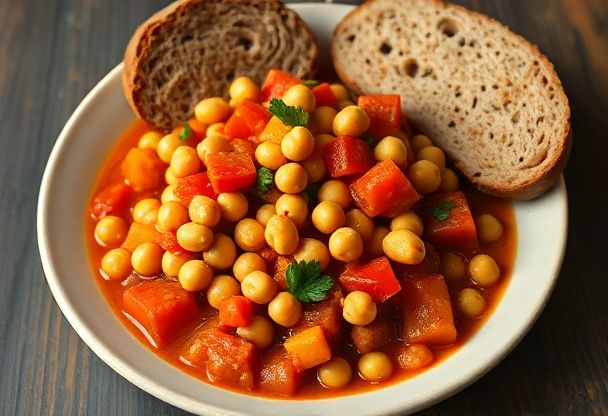 Groentestoofpot met Kikkererwten