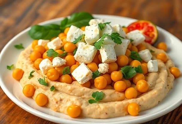 Hummus en Kikkererwten Salade