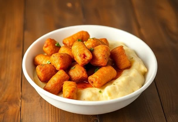 Knapperige Kibbeling met Romige Kruidige Aardappelpuree in 30 Minuten