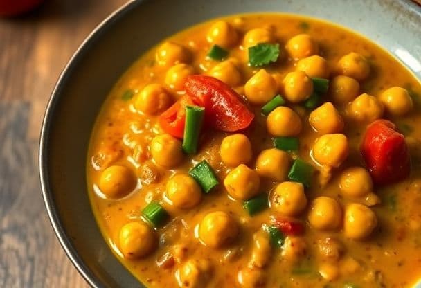 Kikkererwten Curry met Kokosmelk en Paprika
