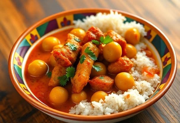 Kikkererwten Curry met Kruidige Kip