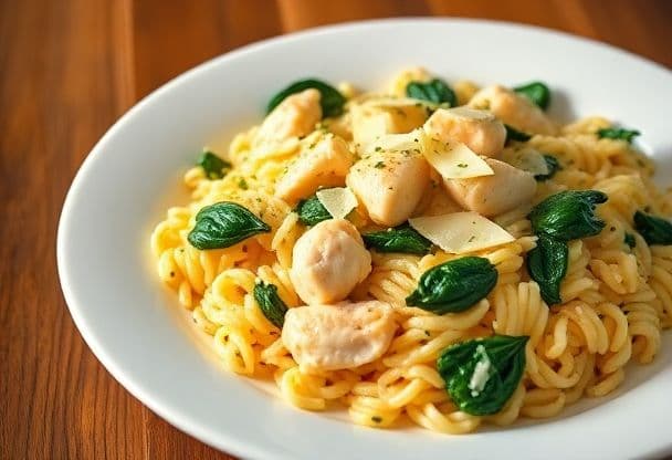 Kip met Romige Orzo