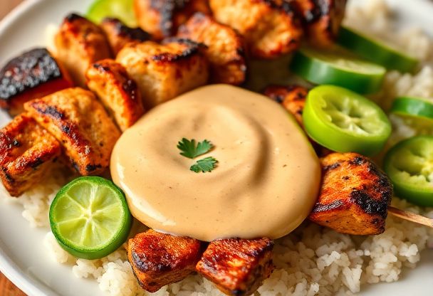 Kip Satay met Pindasaus