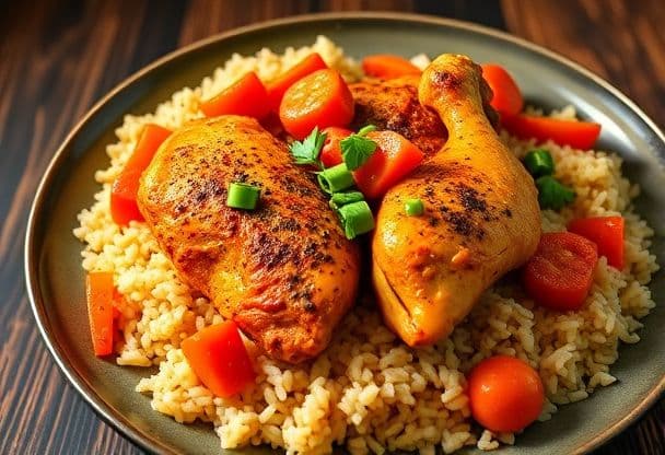 Kip Tajine met Rijst en Groenten