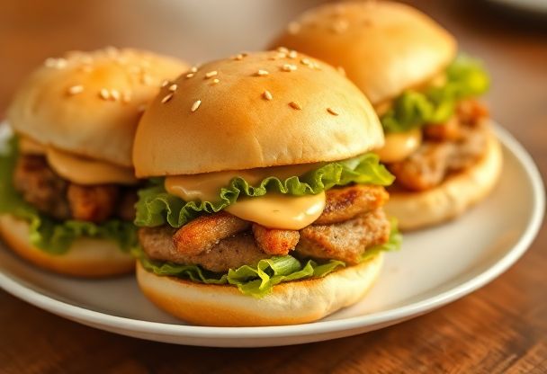 Kipburgers met Gochujang-Mayo