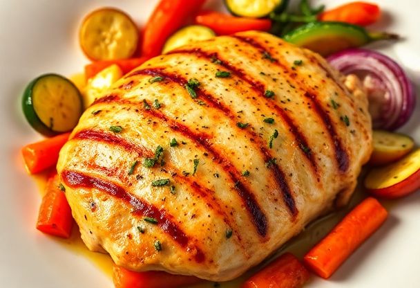Kipfilet met groenten uit de oven