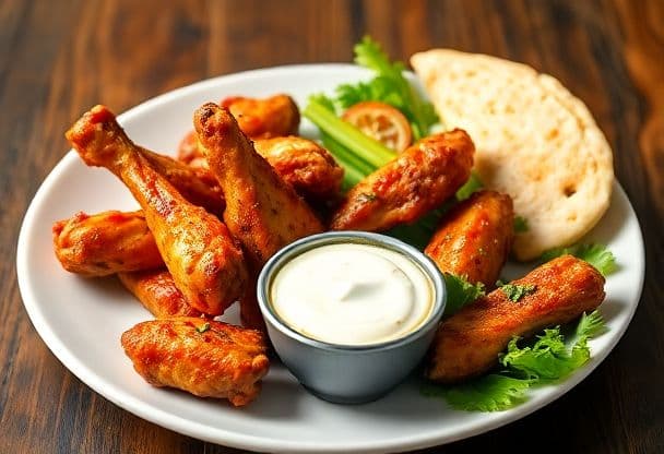 Kipvleugeltjes met Kruidige Yoghurt Saus