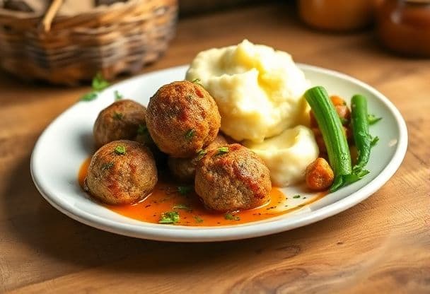 Knapperige Gehaktballen Frituren met Verse Kruiden