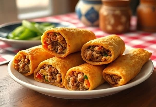 Knapperige Gevulde Broodjes met Gehakt en Verse Groenten - Snelle en Makkelijke Ovengebakken Snack