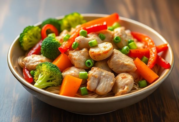 Koreaanse Kip Bowl met Groenten