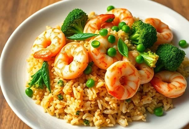 Nasi met Garnalen en Groenten