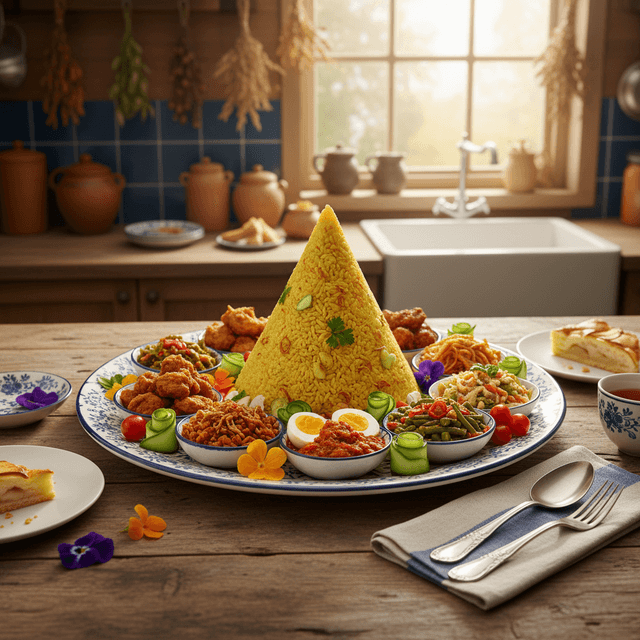 Feestelijke Nasi Tumpeng: Een Prachtige Piramide