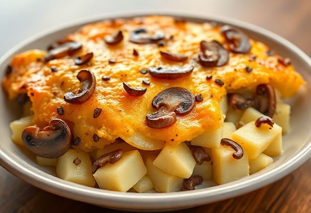 Ovenschotel met Aardappelen en Champignons