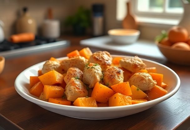 Ovenschotel met Kip en Zoete Aardappel