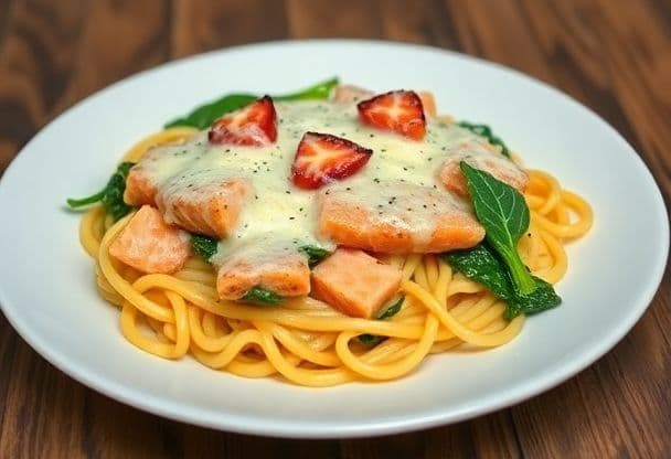 Ovenschotel met Pasta, Zalm en Spinazie