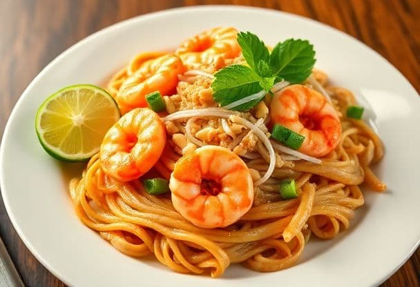 Pad Thai met Garnalen