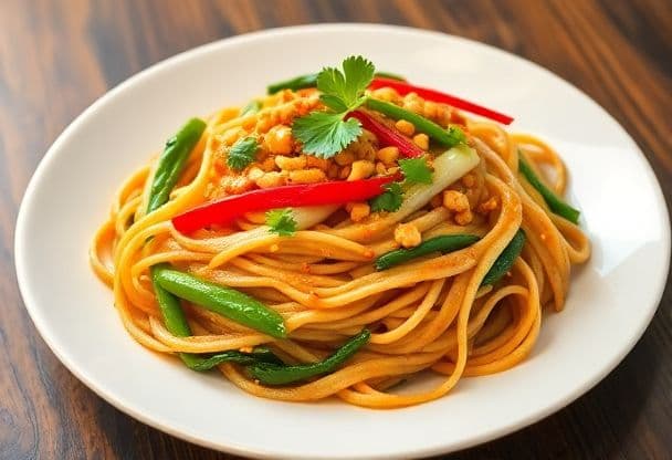 Pad Thai met Kruiden en Pinda