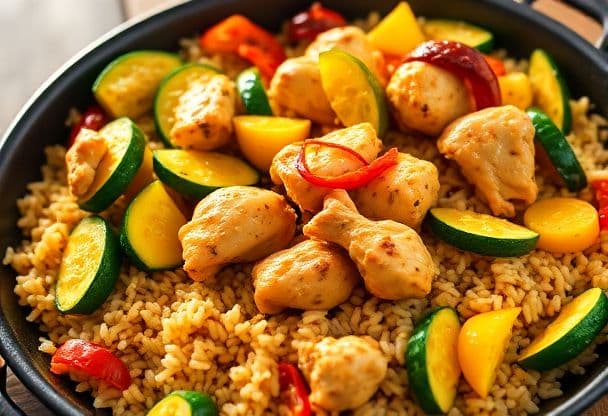 Paella met Kip en Groenten