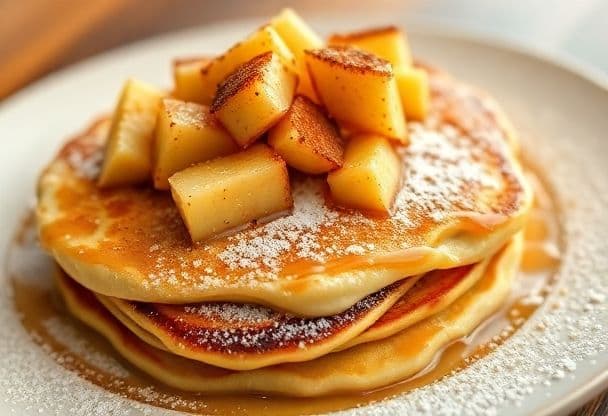 Pannenkoeken met Gebakken Appels en Kaneel