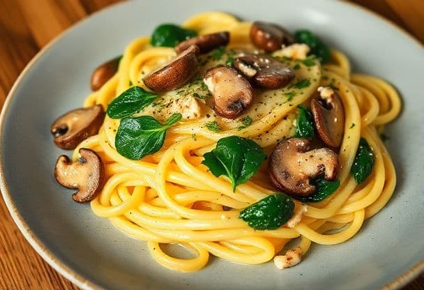 Vegetarische Pasta Carbonara